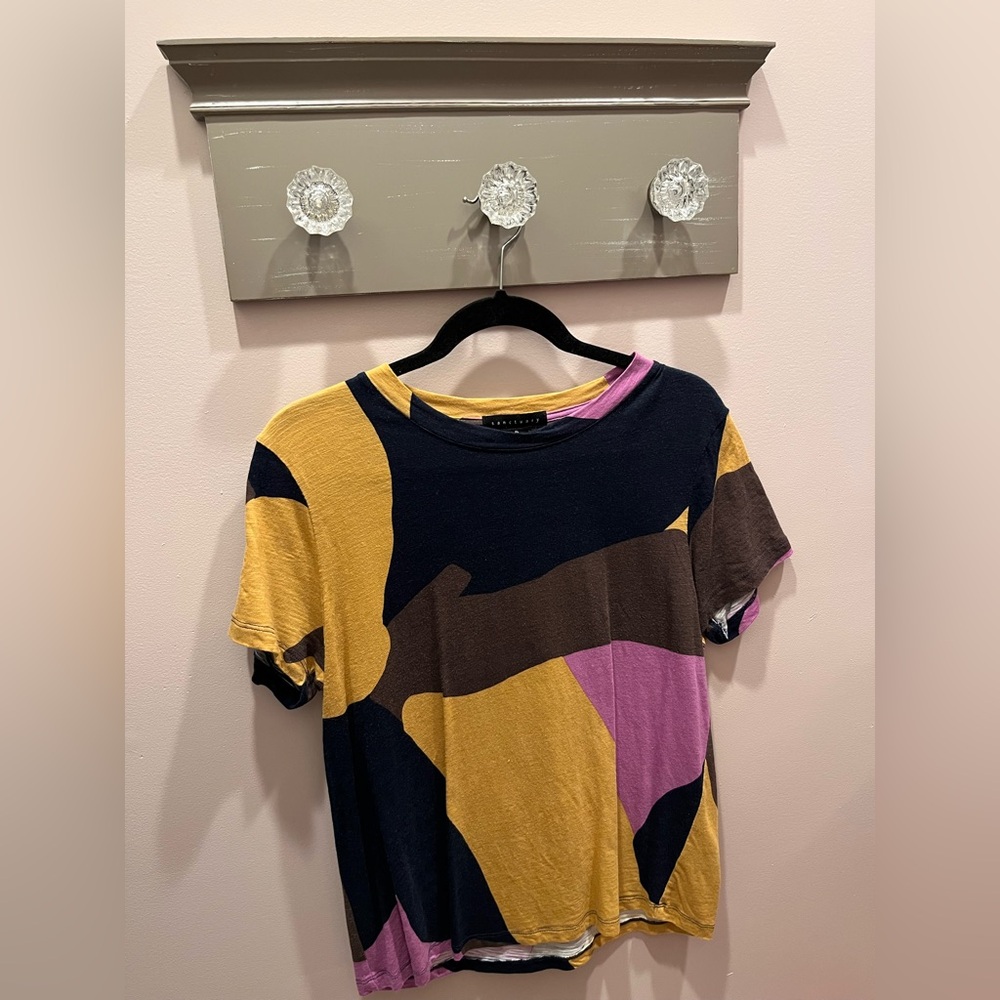 Sanctuary brand Colorful Abstract T-Shirt size XL